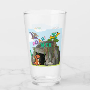 Personalised Dinosaur and Friends Glass