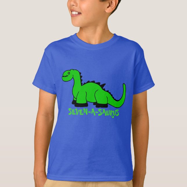 Personalised Dinosaur Birthday-A-Saurus T-Shirt (Front)