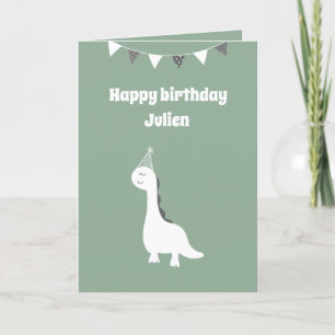 Personalised dinosaur birthday card