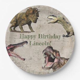 Personalised Dinosaur Birthday Plates