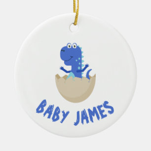 Personalised Dinosaur Ceramic Tree Decoration