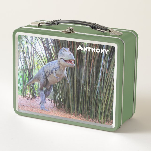Personalised Dinosaur - Daspletosaur  Metal Lunch Box (Front)