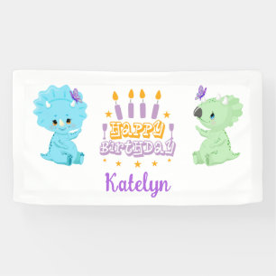 Personalised Dinosaur "Happy Birthday" Banner