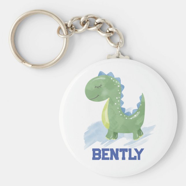 Personalised Dinosaur Keychain (Front)