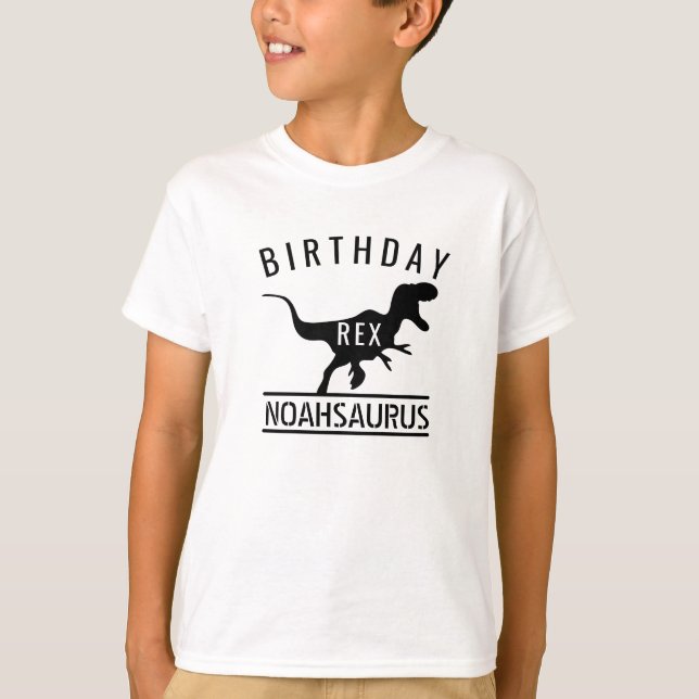 Personalised Dinosaur Kids Birthday T-Shirt (Front)