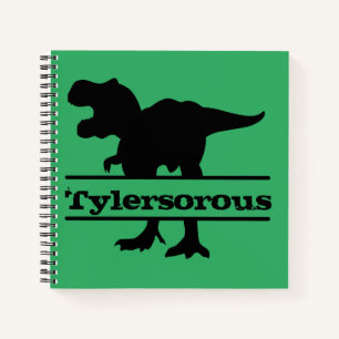 Personalised Dinosaur Kids Name Notebook