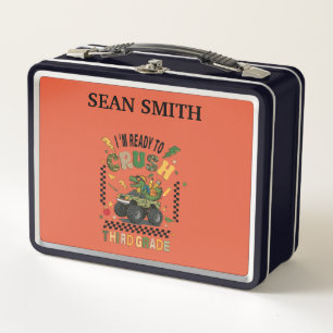 Personalised Dinosaur Monster Truck Metal Lunch Box