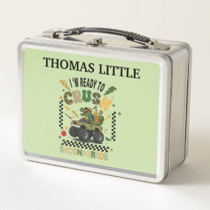 Personalised Dinosaur Monster Truck Metal Lunch Box