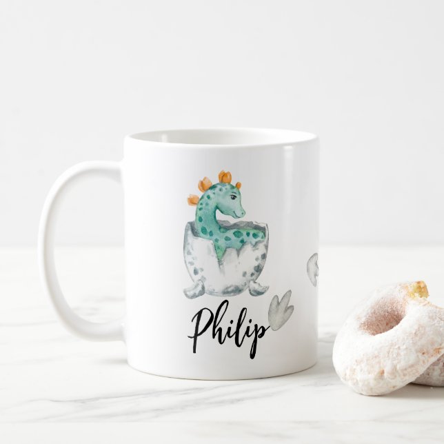 Personalised Dinosaur mug  (With Donut)