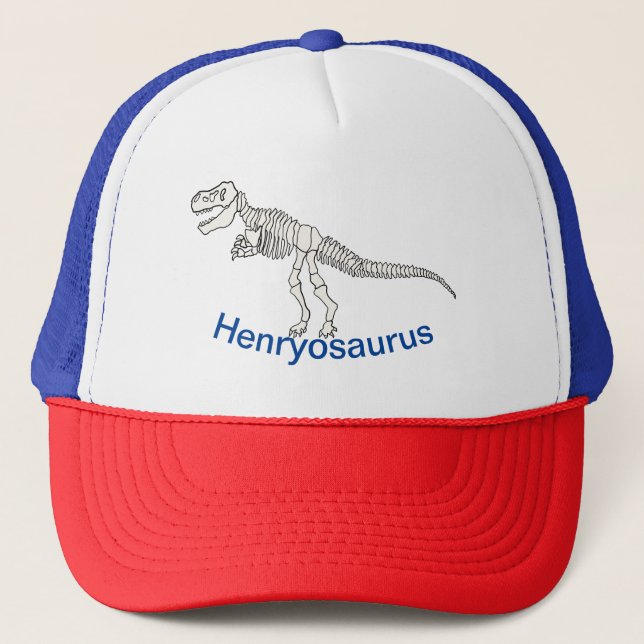 Personalised Dinosaur Name Trucker Hat (Front)