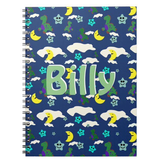 Personalised Dinosaur  Notebook (Front)