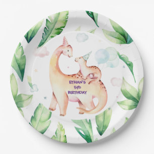 Personalised   Dinosaur  Paper Plate