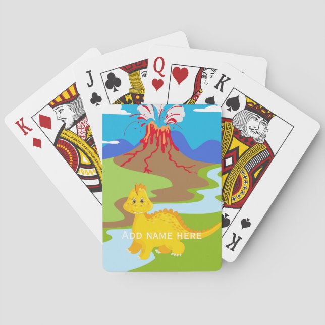 Personalised Dinosaur Playing Cards (Back)
