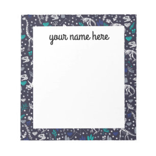 Personalised Dinosaur Skeletons Notepad