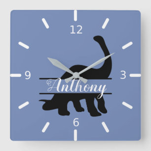Personalised Dinosaur Square Wall Clock