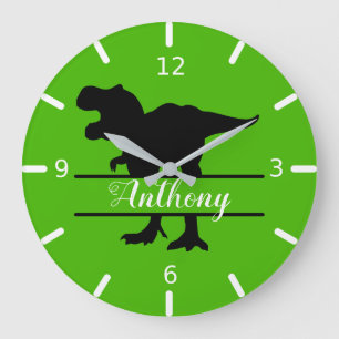 Personalised Dinosaur Square Wall Clock