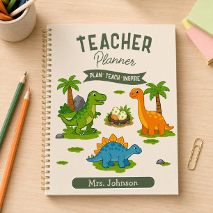Personalised Dinosaur Teacher Lesson Planner