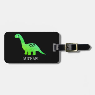 Personalised dinosaur travel  luggage tag