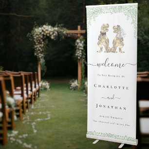 Personalised Dinosaur Wedding Welcome Sign
