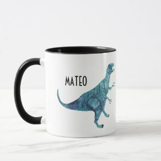 Personalised dinosaur with name mug