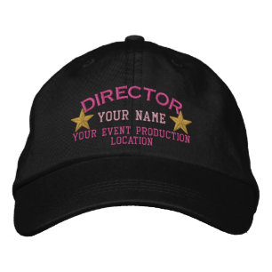 Personalised DIRECTOR Stars Cap Embroidery
