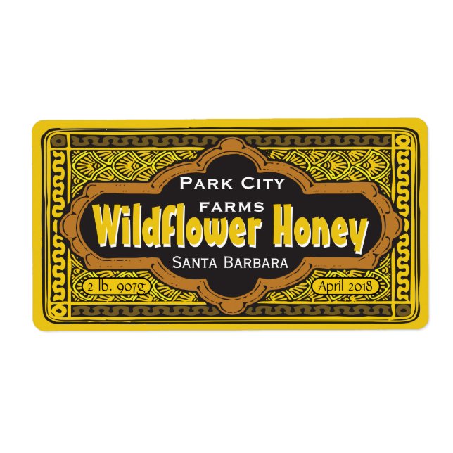 Personalised Dirigible Honey Jar (Front)