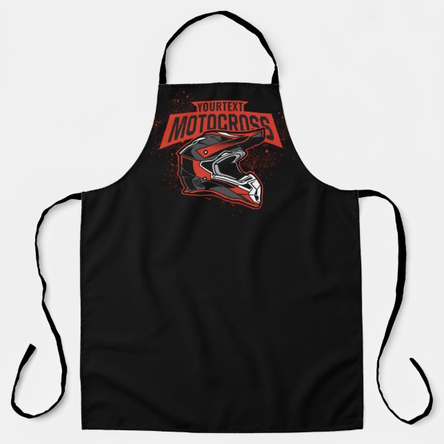 Personalised Dirt Bike Motocross Racing Helmet  Apron (Front)