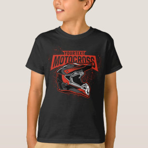 Personalised Dirt Bike Motocross Racing Helmet  T-Shirt