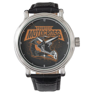 Personalised Dirt Bike Motocross Racing Helmet    Watch