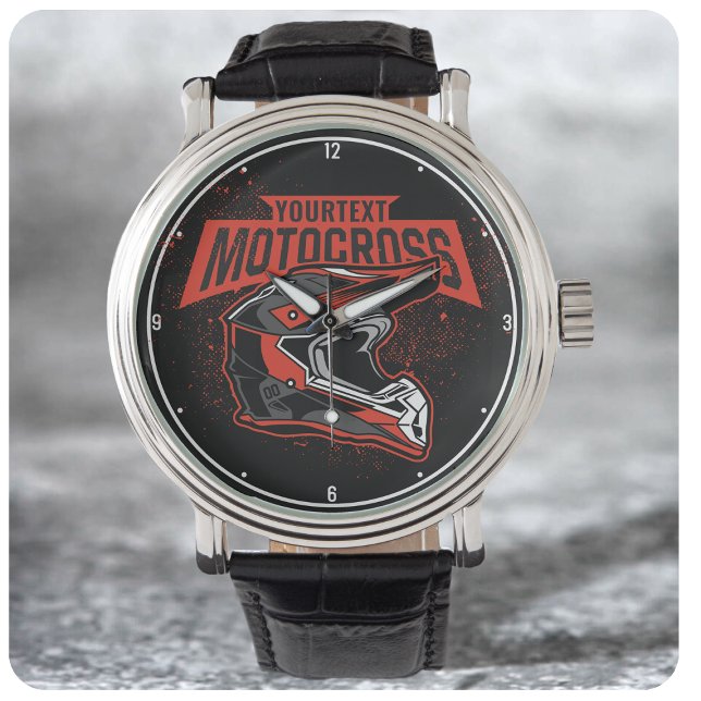 Personalised Dirt Bike Motocross Racing Helmet   Watch (Creator Uploaded)