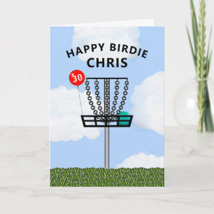 Personalised Disc Golf Birthday Card