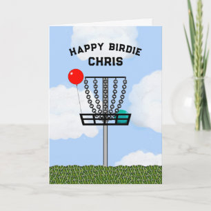 Personalised Disc Golf Birthday Card