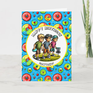 Personalised Disc Golf Boy's Birthday Card
