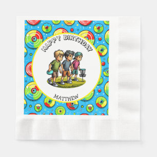 Personalised Disc Golf Boy's Birthday   Napkin