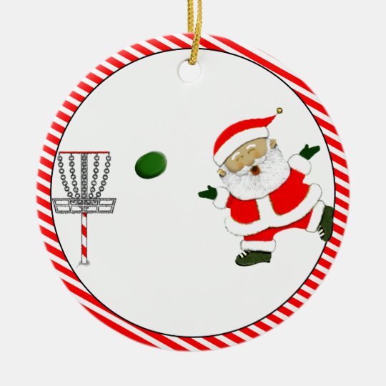 personalised disc golf collectable christmas ornament Zazzle.co.uk