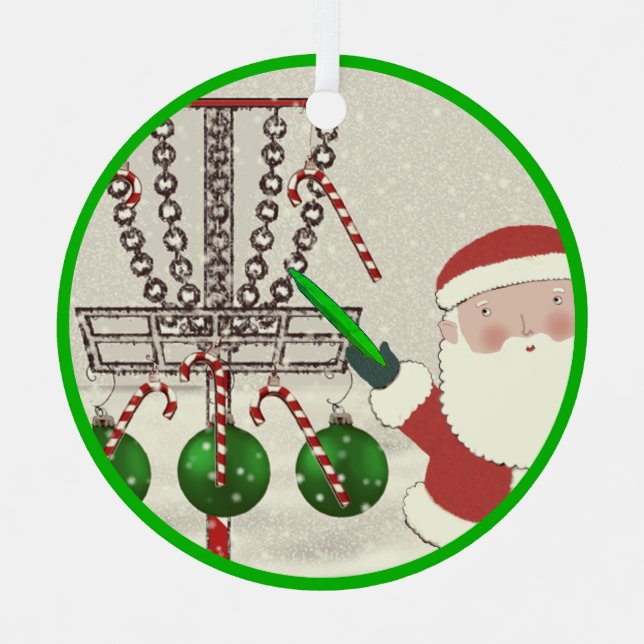 Personalised Disc Golf Gift Metal Ornament (Front)