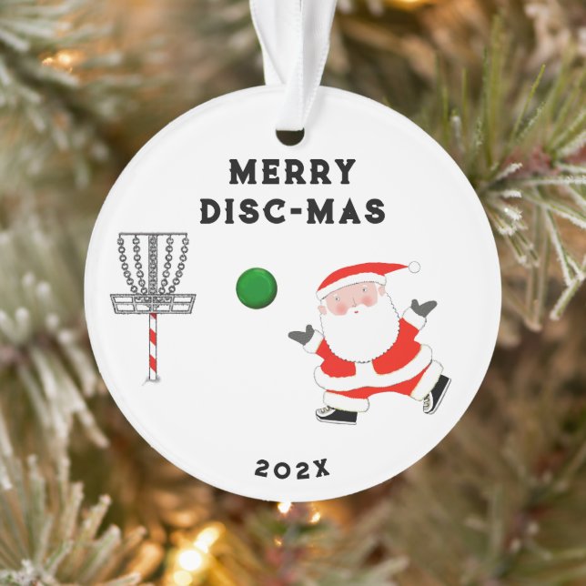 personalised disc golf holiday gift ornament (Tree)