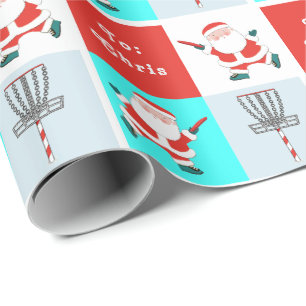 Personalised Disc Golf Holiday Gift Wrapping Paper