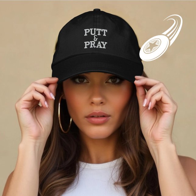 Personalised Disc Golf Putt Pray Gift Embroidered Hat (Creator Uploaded)