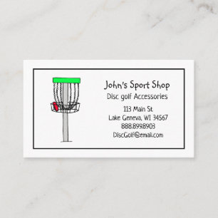 Personalised Disc Golf Shop Business Card
