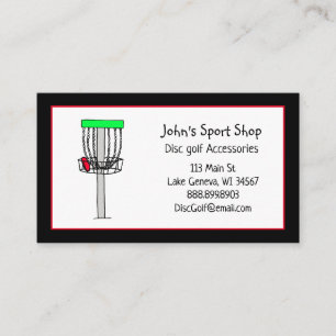 Personalised Disc Golf Shop Business Card