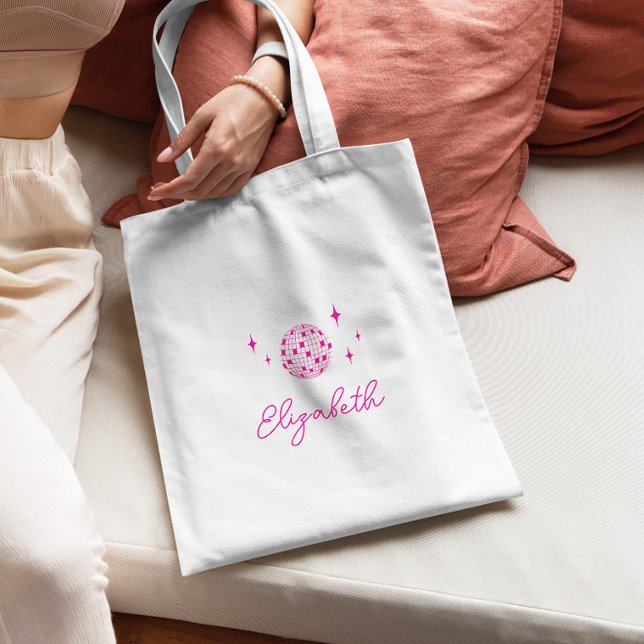 Personalised Disco Ball Bachelorette  Tote Bag (Creator Uploaded)
