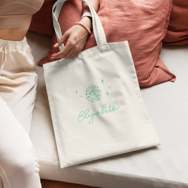 Personalised Disco Ball Bachelorette  Tote Bag (Creator Uploaded)