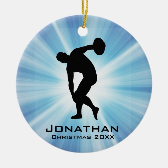 Personalised Discus Thrower Ornament (Front)