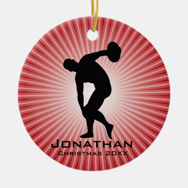 Personalised Discus Thrower Ornament (Front)