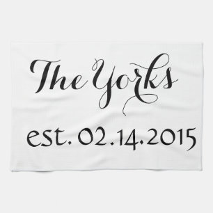 Personalised Dish Towel - Name and Est. Date