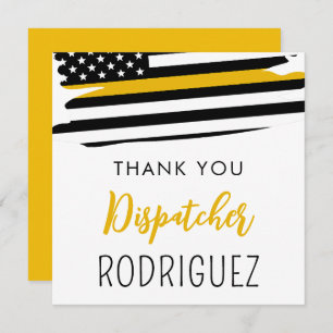 Personalised Dispatcher Thin Gold Line Thank You