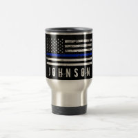 Personalised Distressed Style American Police Flag