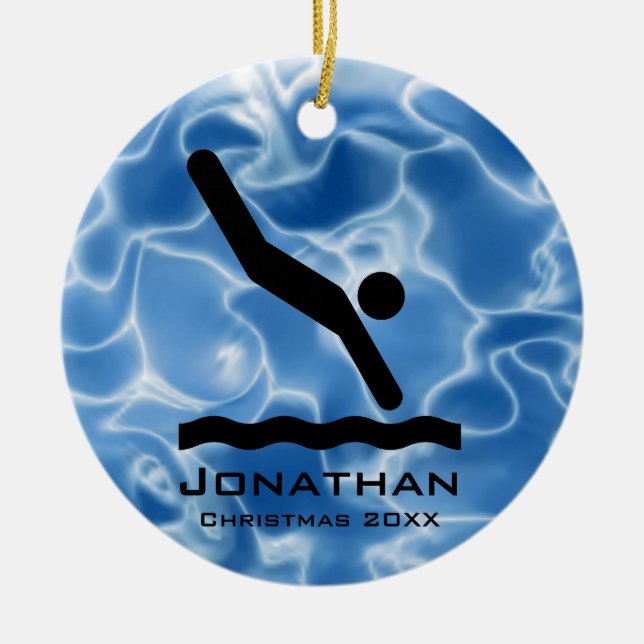Personalised Diving Ornament (Front)