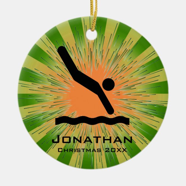 Personalised Diving Ornament (Front)